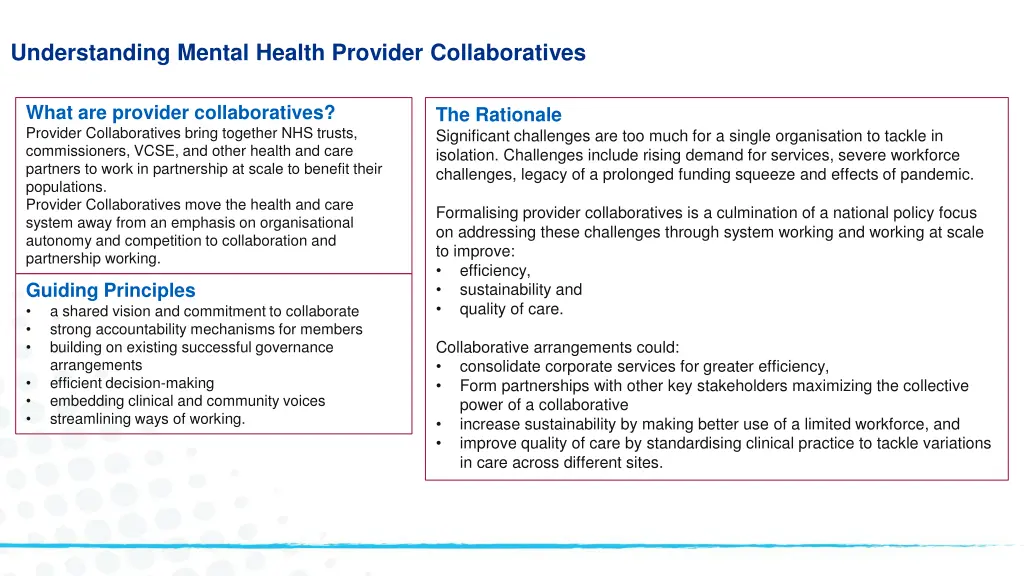 understanding mental health provider