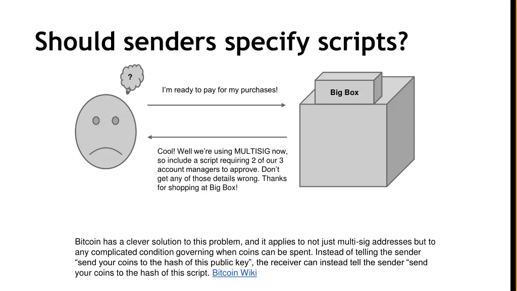 should senders specify scripts