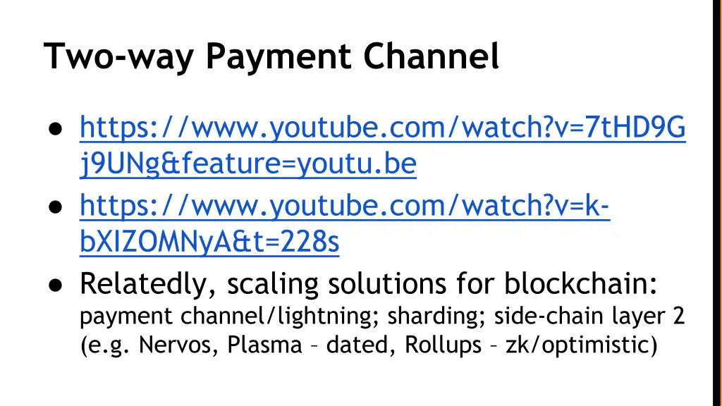 two way payment channel