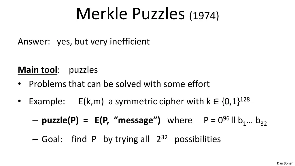 merkle puzzles 1974