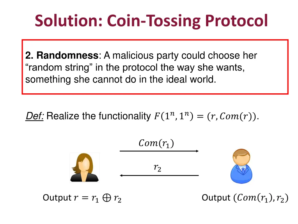 solution coin tossing protocol