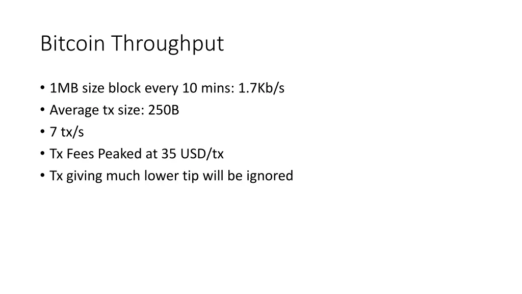 bitcoin throughput