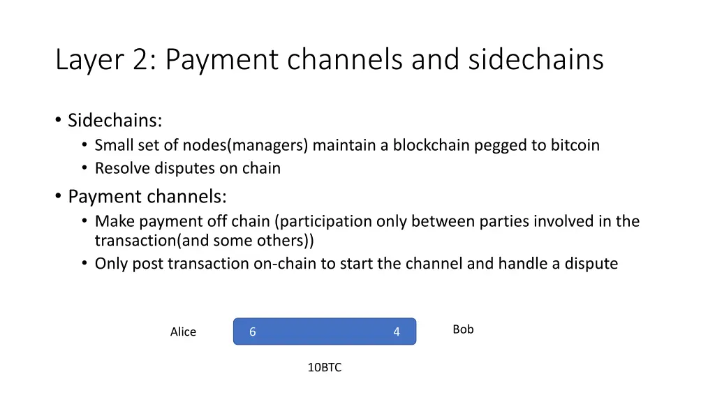 layer 2 payment channels and sidechains