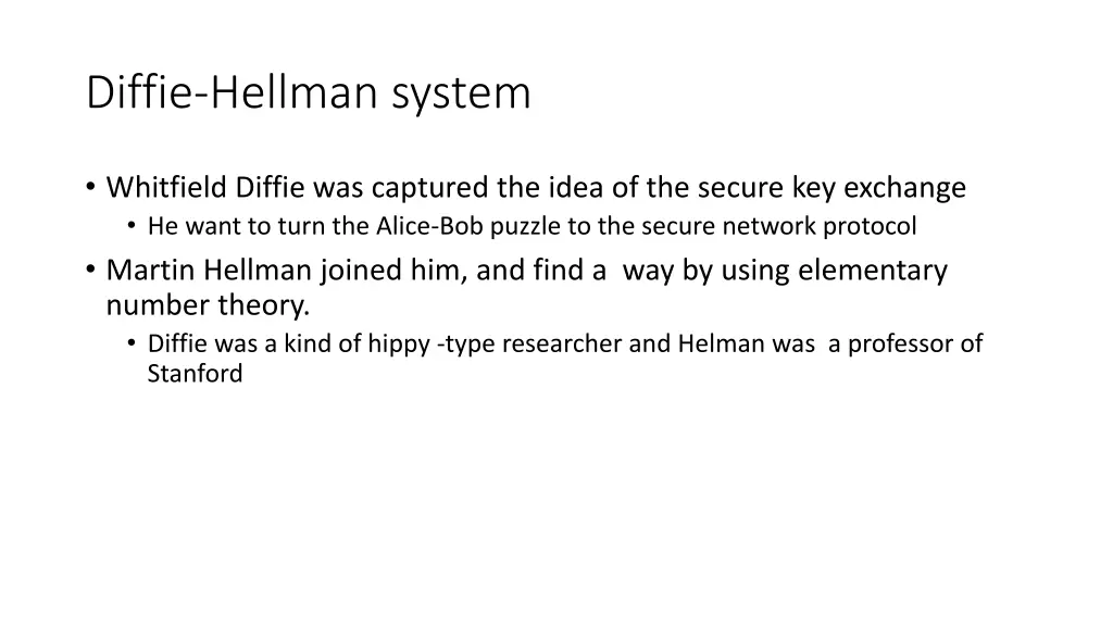 diffie hellman system