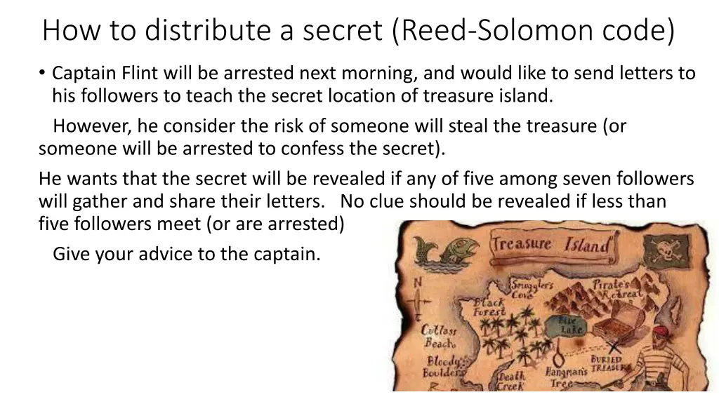 how to distribute a secret reed solomon code