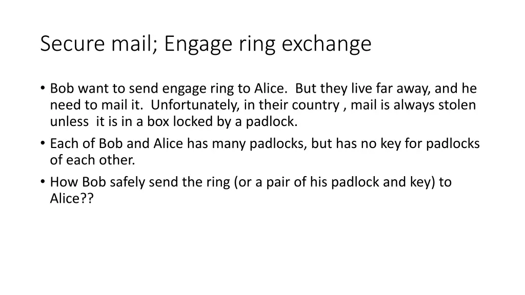 secure mail engage ring exchange