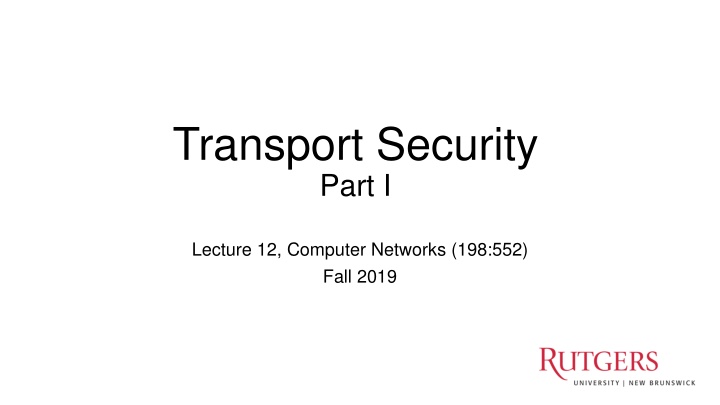 transport security part i