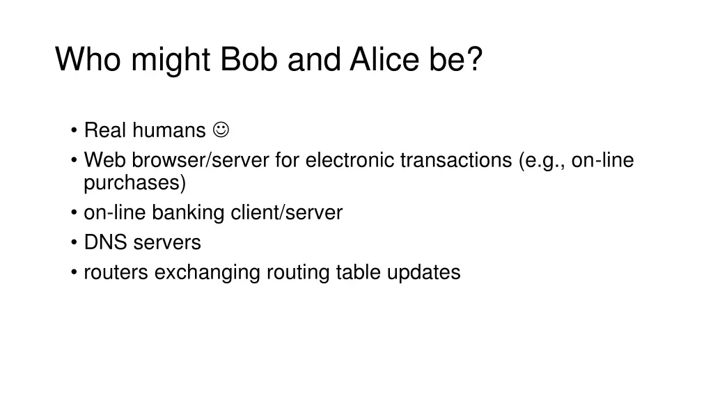 who might bob and alice be