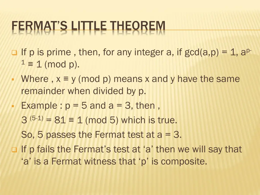 fermat s little theorem