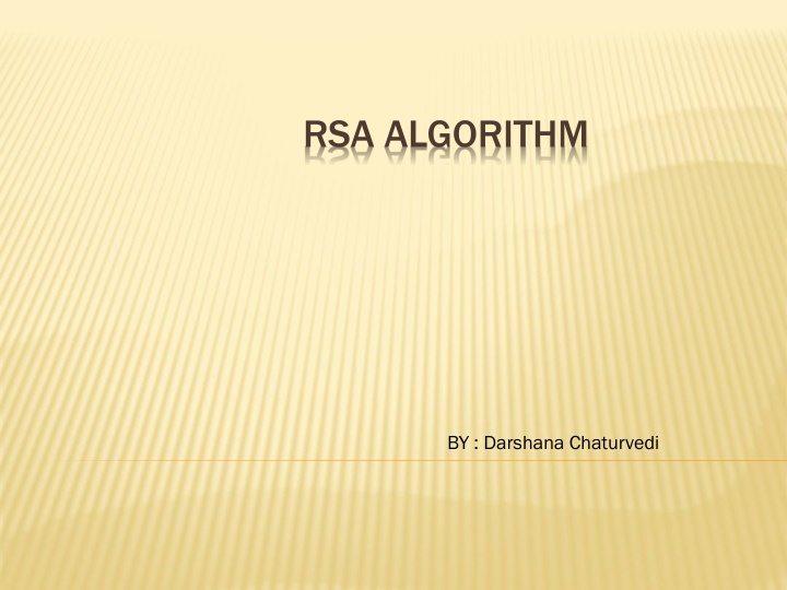 rsa algorithm