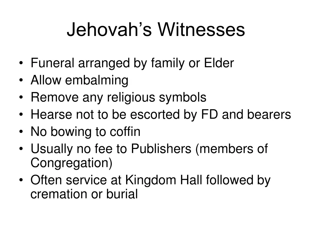 jehovah s witnesses