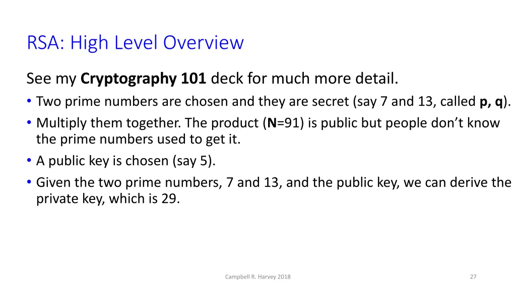 rsa high level overview