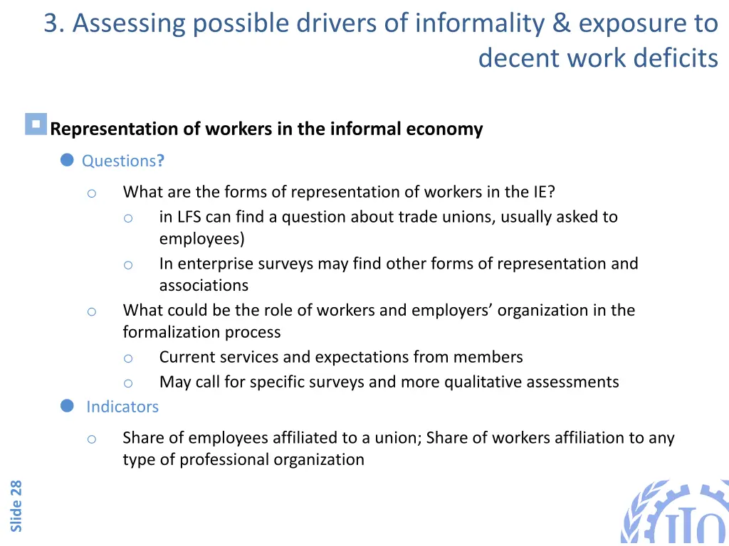 3 assessing possible drivers of informality 5