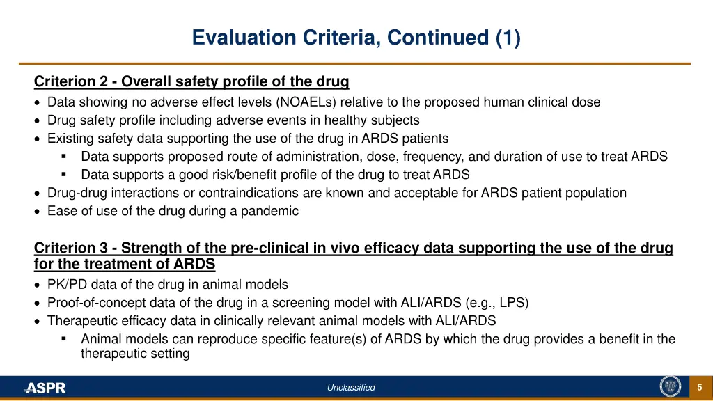 evaluation criteria continued 1