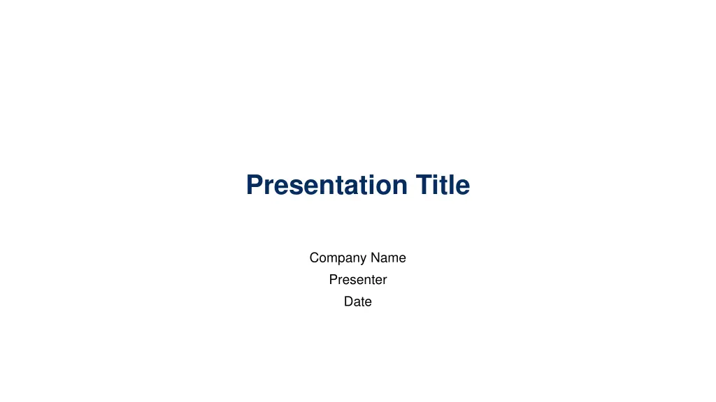 presentation title