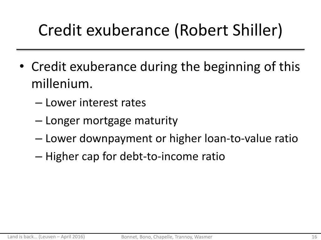 credit exuberance robert shiller