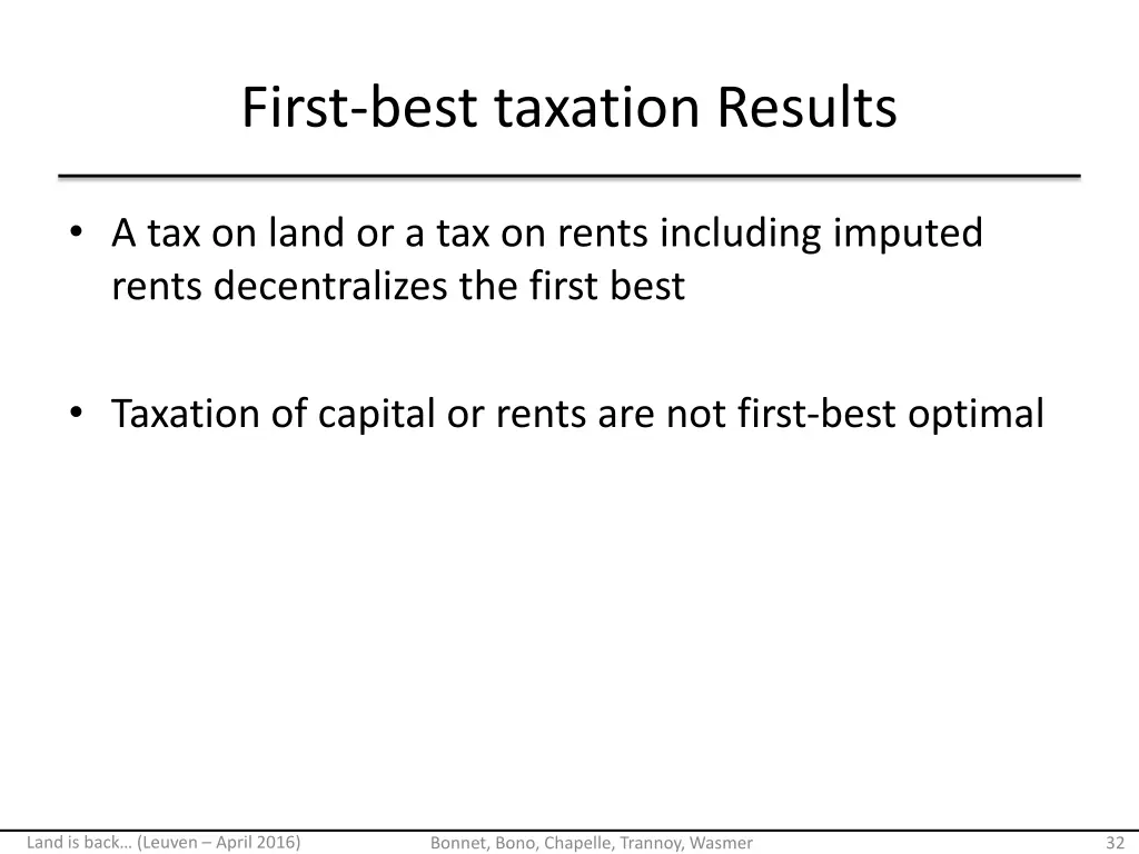 first best taxation results