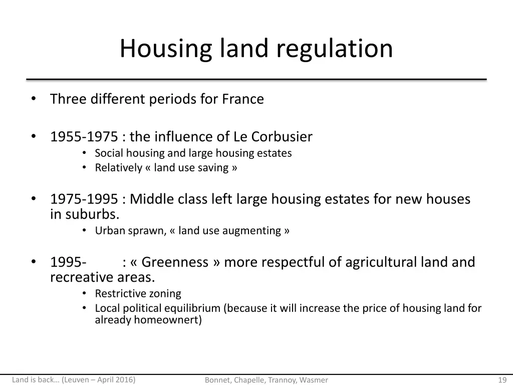 housing land regulation