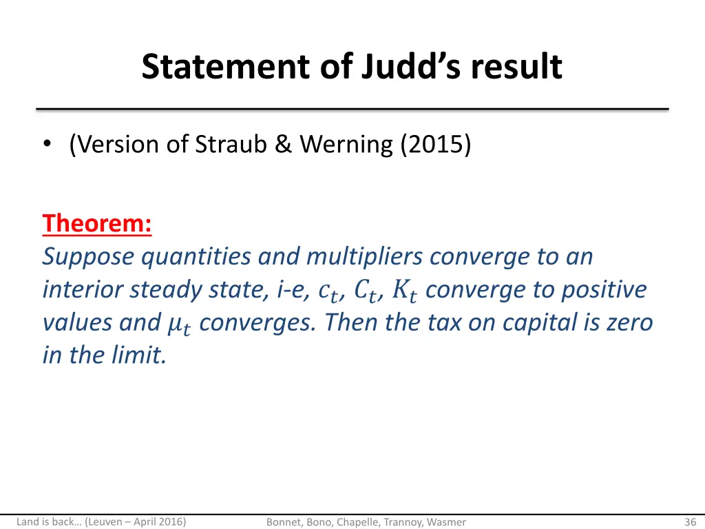 statement of judd s result