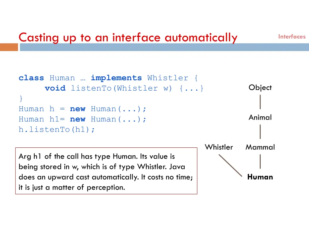 casting up to an interface automatically