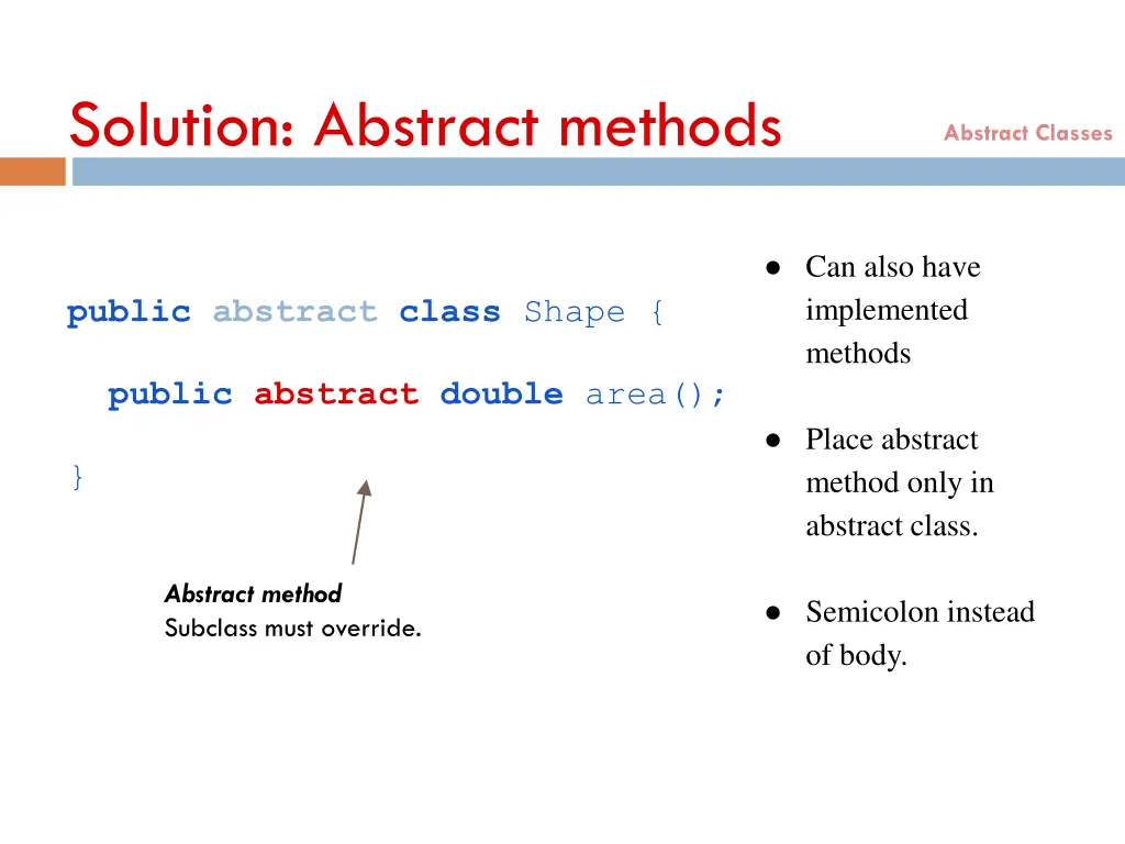 solution abstract methods