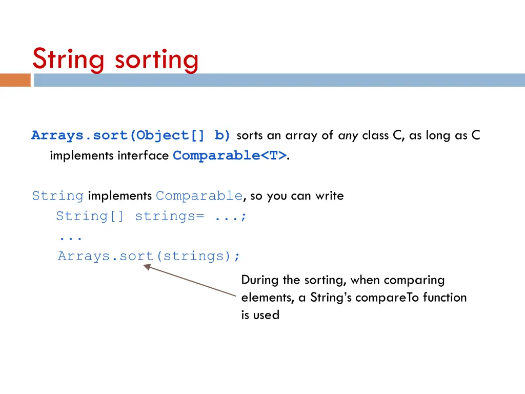 string sorting