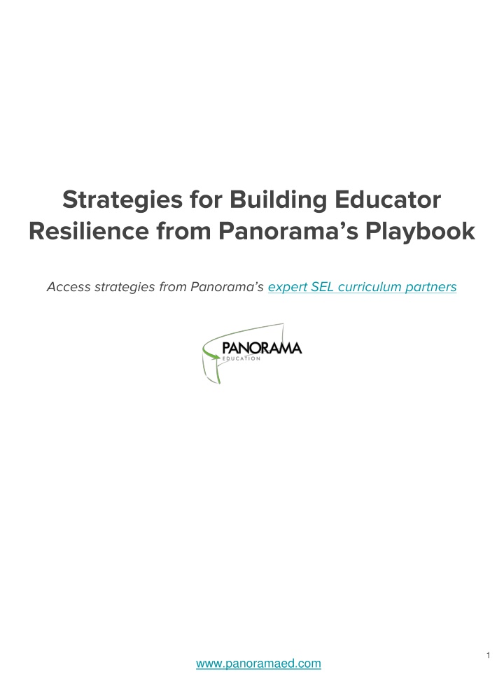 strategies for building educator resilience from