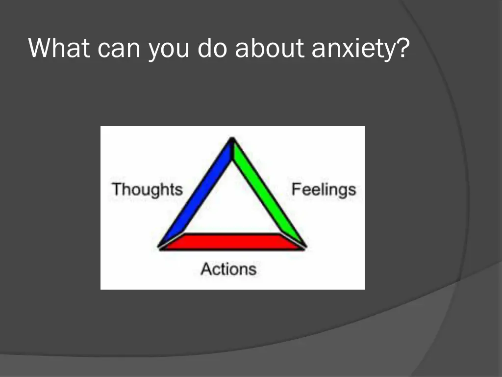 what can you do about anxiety