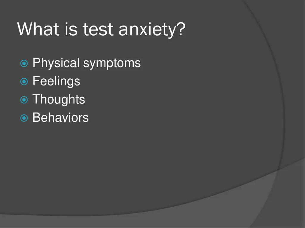 what is test anxiety