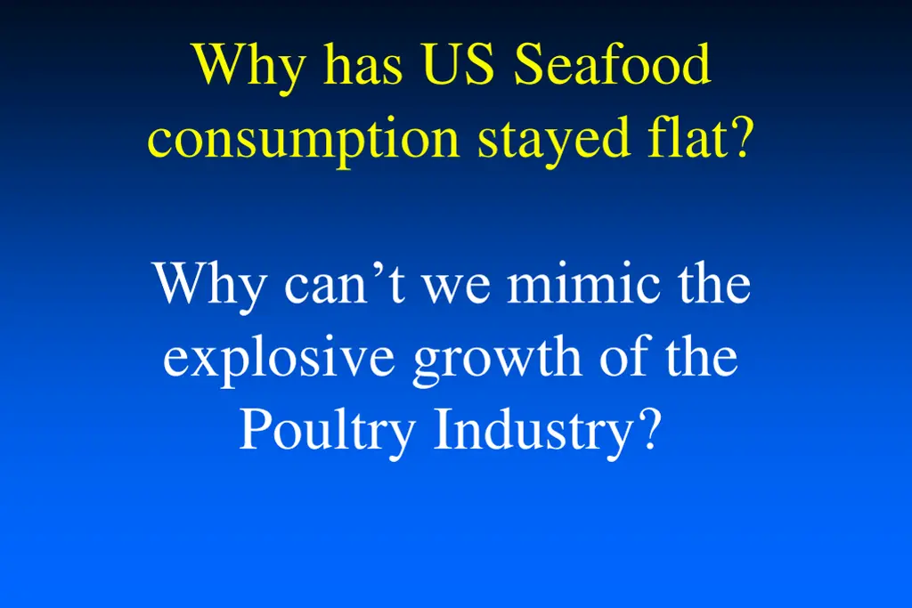 why has us seafood consumption stayed flat