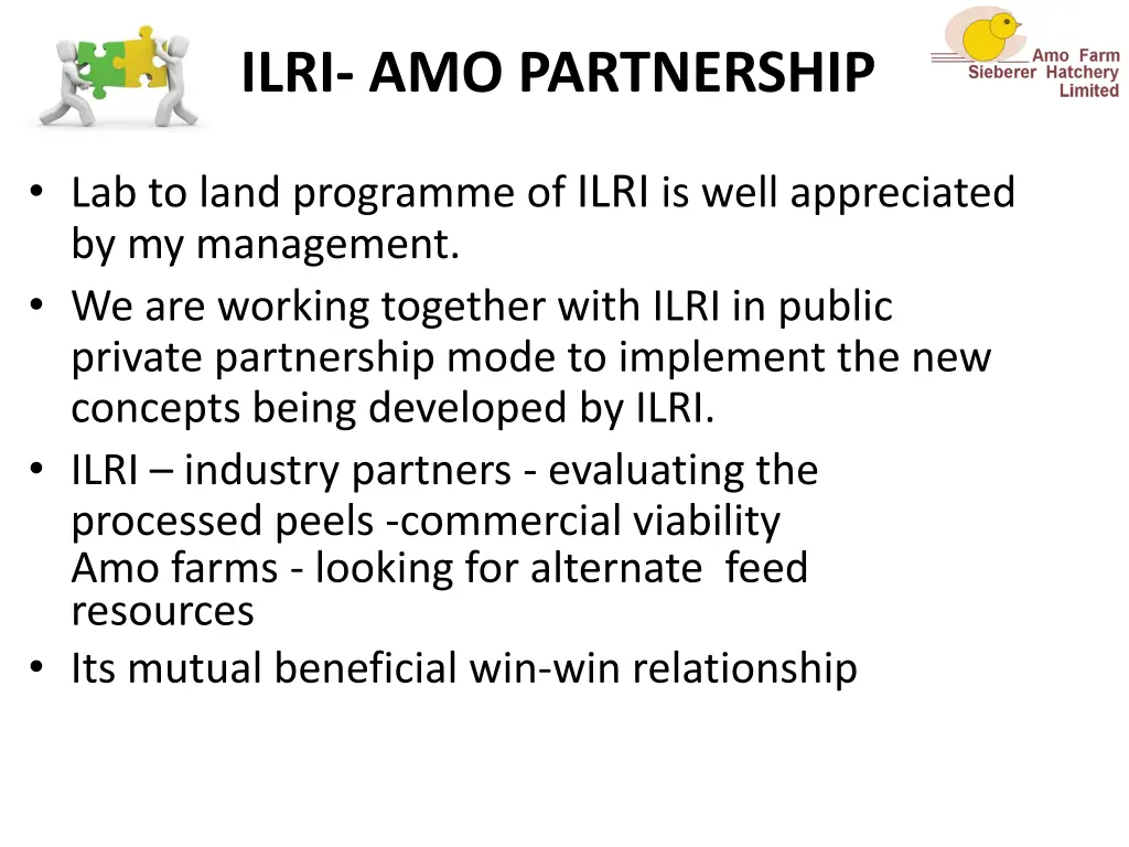 ilri amo partnership