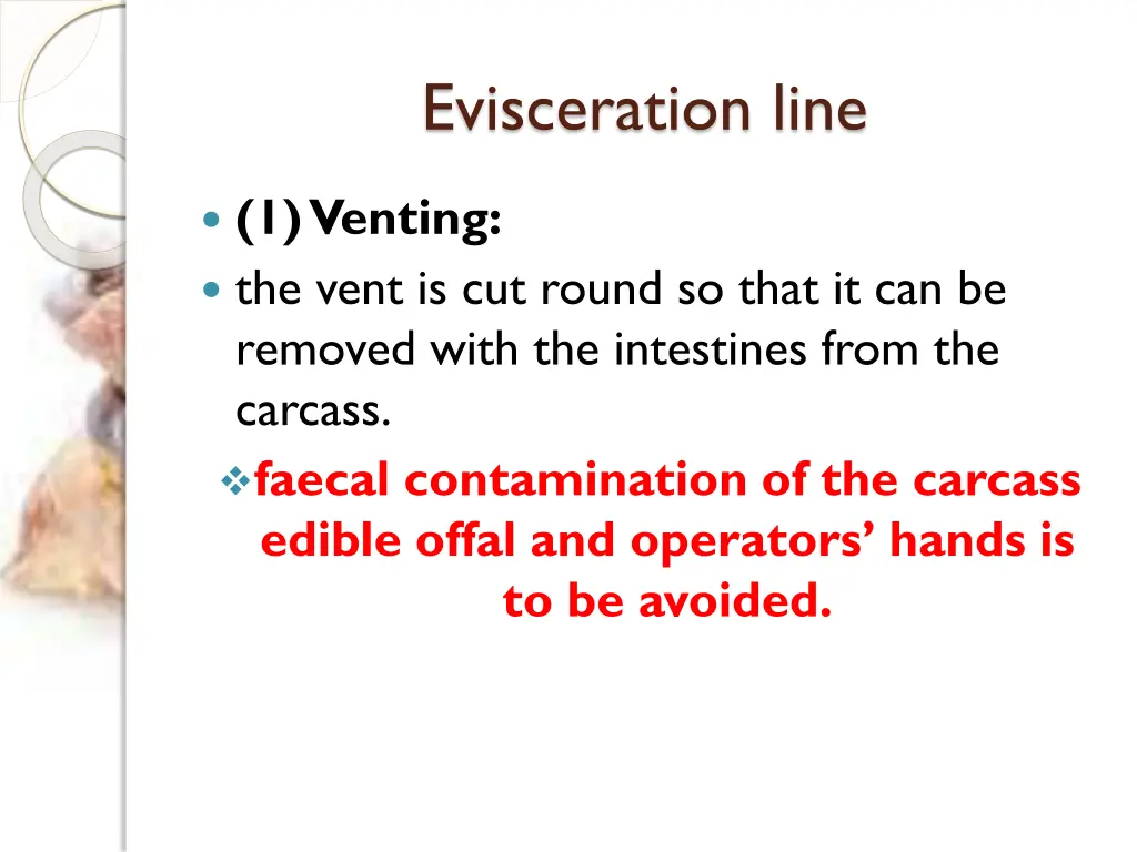 evisceration line