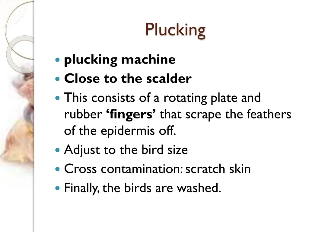 plucking