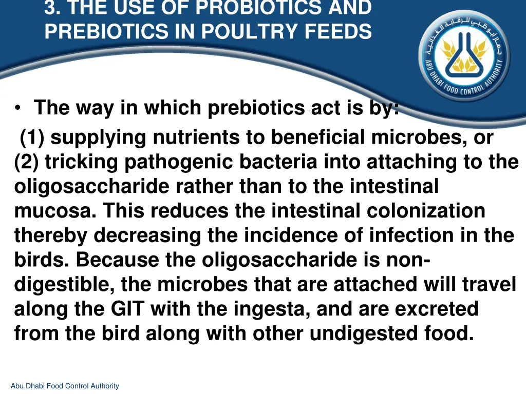 3 the use of probiotics and prebiotics in poultry 8