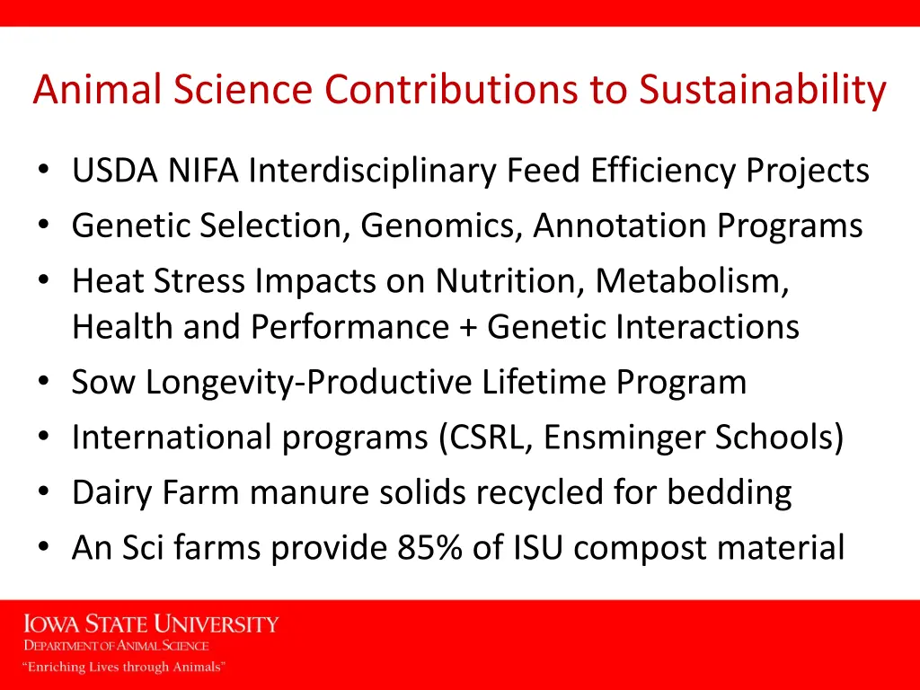 animal science contributions to sustainability