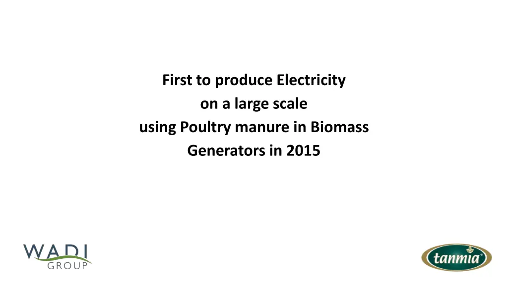 first to produce electricity on a large scale