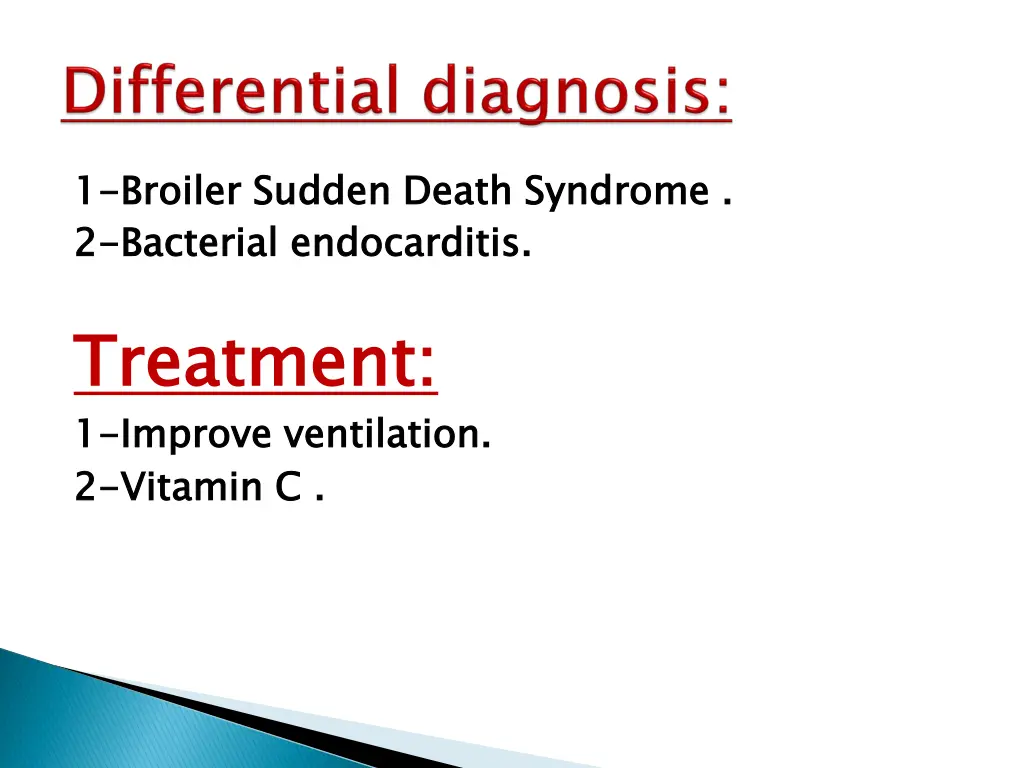 1 1 broiler sudden death syndrome 2 2 bacterial