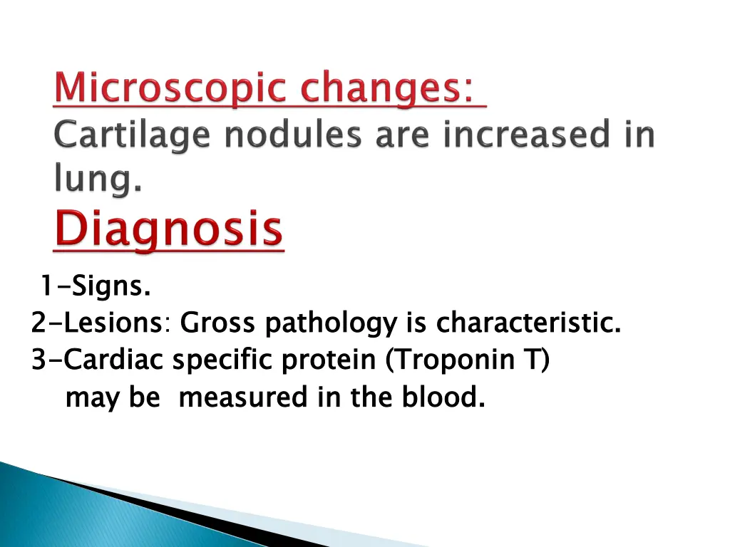 1 1 signs 2 2 lesions 3 3 cardiac specific