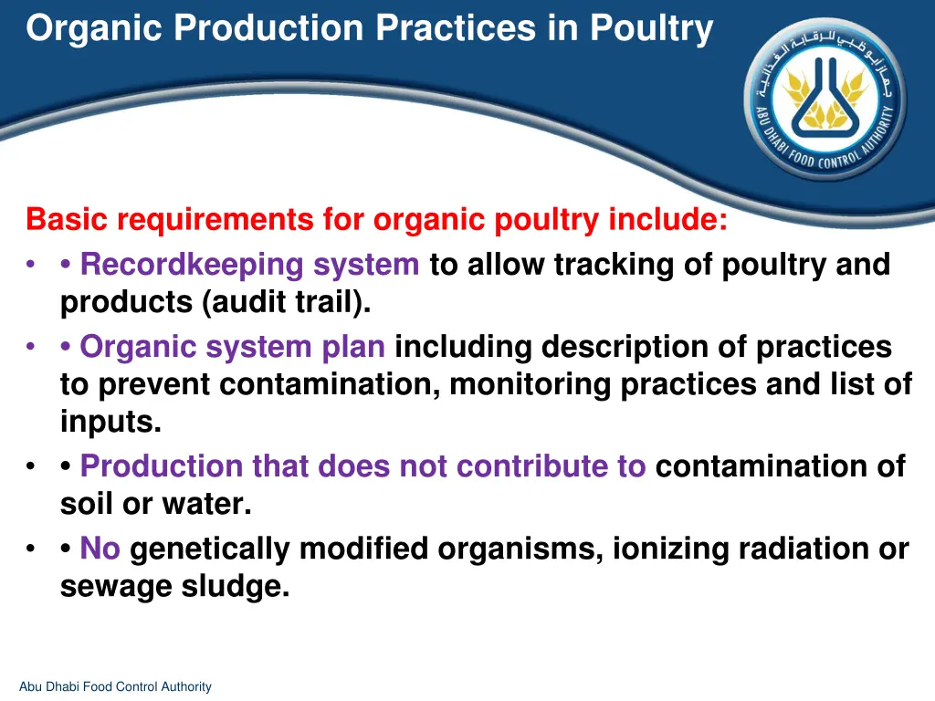 organic production practices in poultry 11