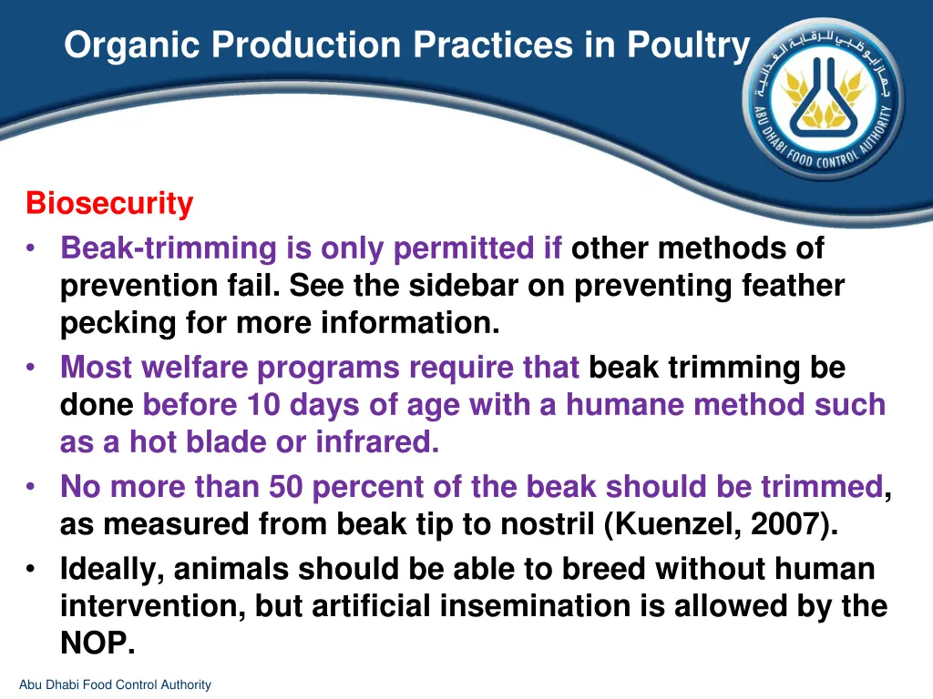 organic production practices in poultry 18