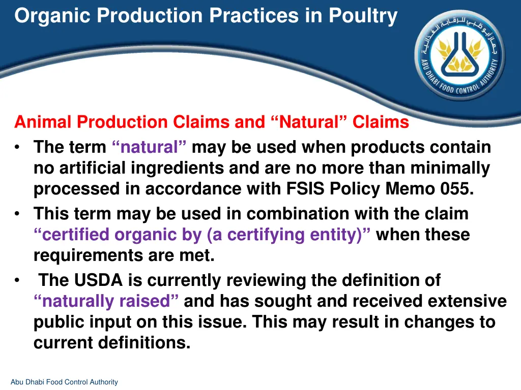 organic production practices in poultry 9