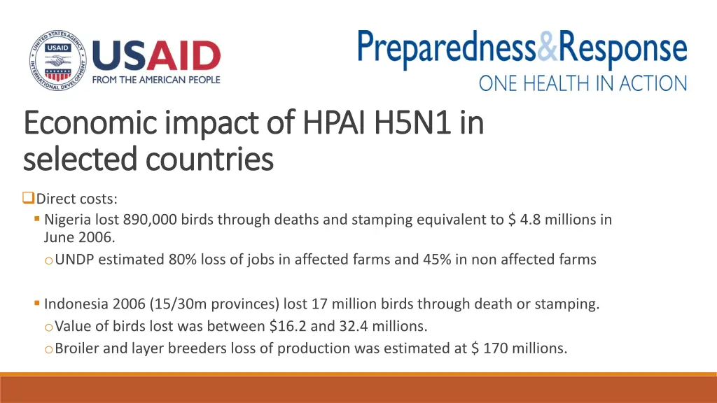 economic impact of hpai h5n1 in economic impact