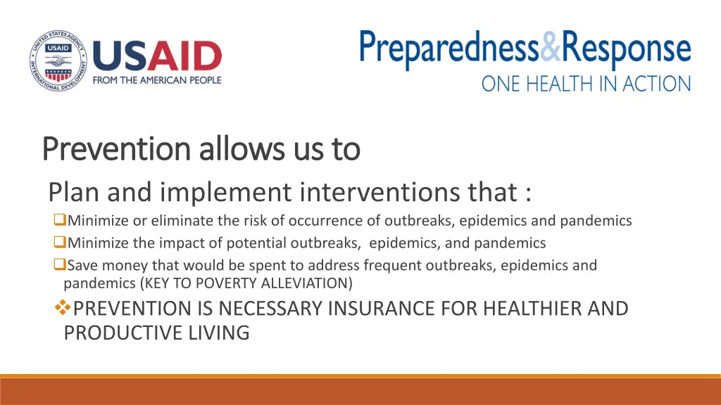 prevention allows us to prevention allows