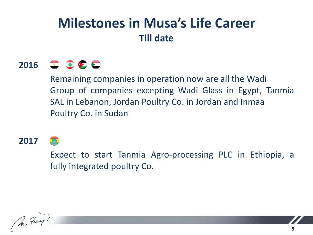 milestones in musa s life career till date