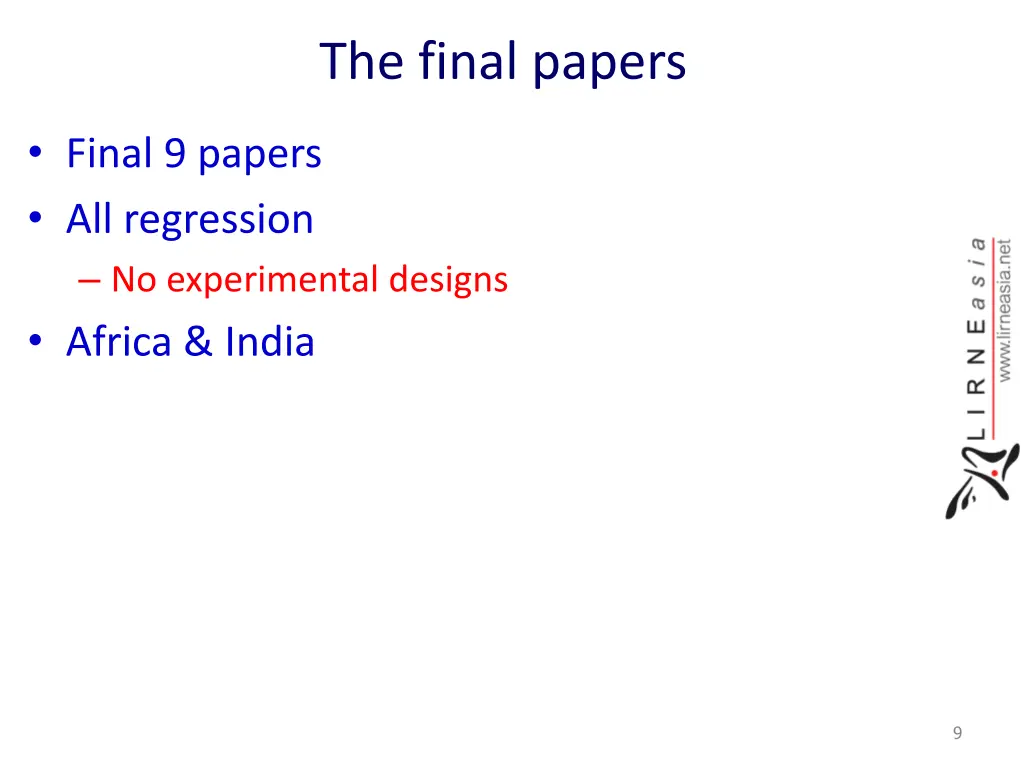 the final papers