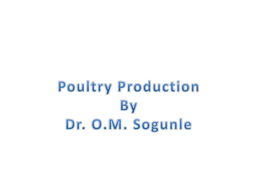 poultry production by dr o m sogunle