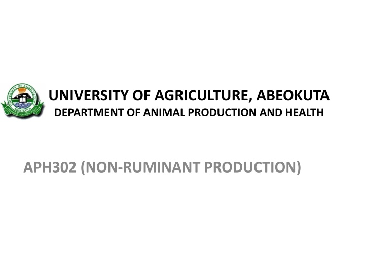 university of agriculture abeokuta department