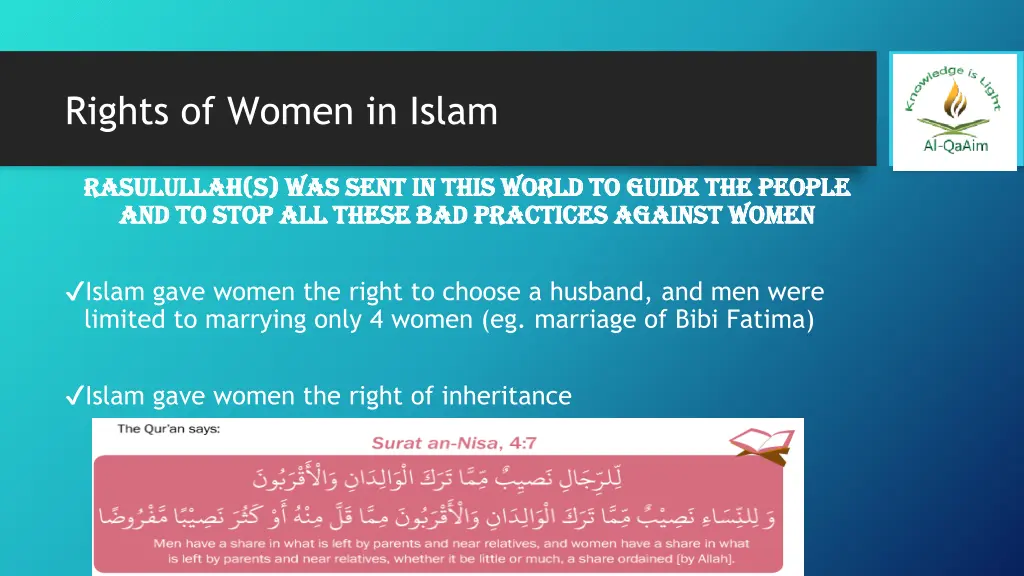 rights of women in islam