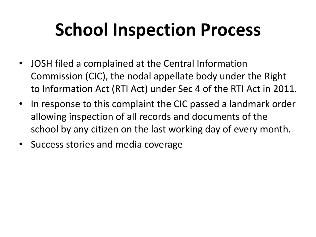 school inspection process