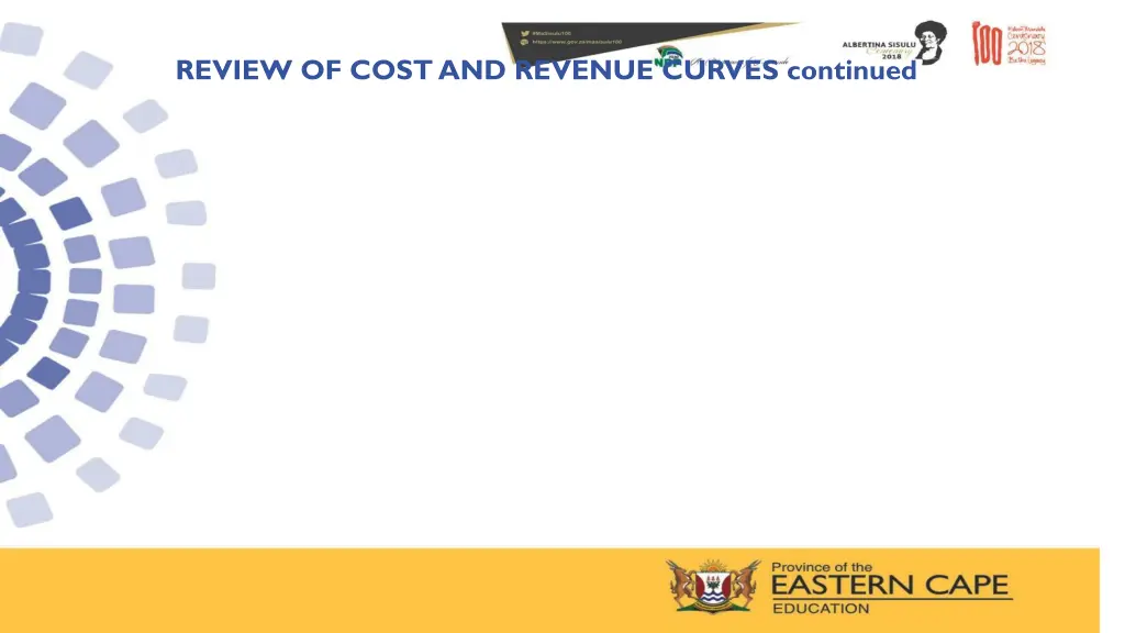 review of cost and revenue curves continued 11